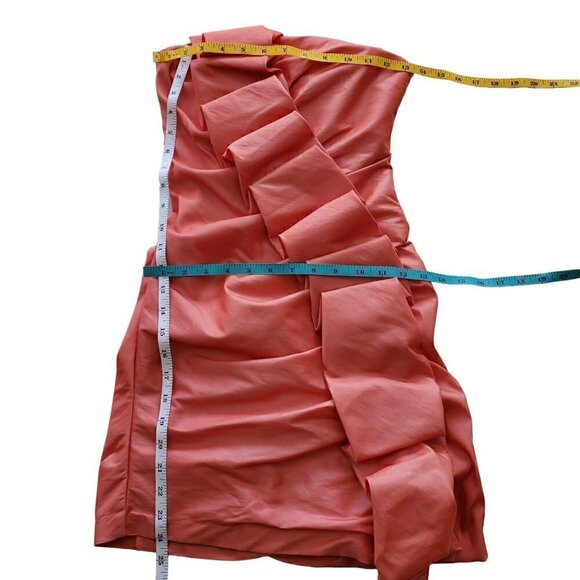 CORAL STRAPLESS DRESS SIZE 3 - Picture 3 of 8